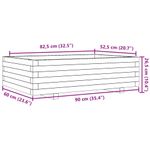 Casa si Gradina - Gradinarit si plante - Plante si ghivece - Ghivece si suporturi - Jardiniera de gradina, alb, 90x60x26,5 cm, lemn masiv de pin - Infinity.ro