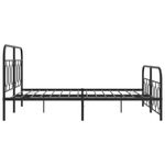 Casa si Gradina - Mobilier - Paturi si accesorii - Paturi - Cadru pat metalic cu tablie de cap/picioare, negru, 150x200 cm - Infinity.ro