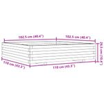 Casa si Gradina - Gradinarit si plante - Plante si ghivece - Ghivece si suporturi - Jardiniera de gradina, 110x110x26,5 cm, lemn de pin impregnat - Infinity.ro