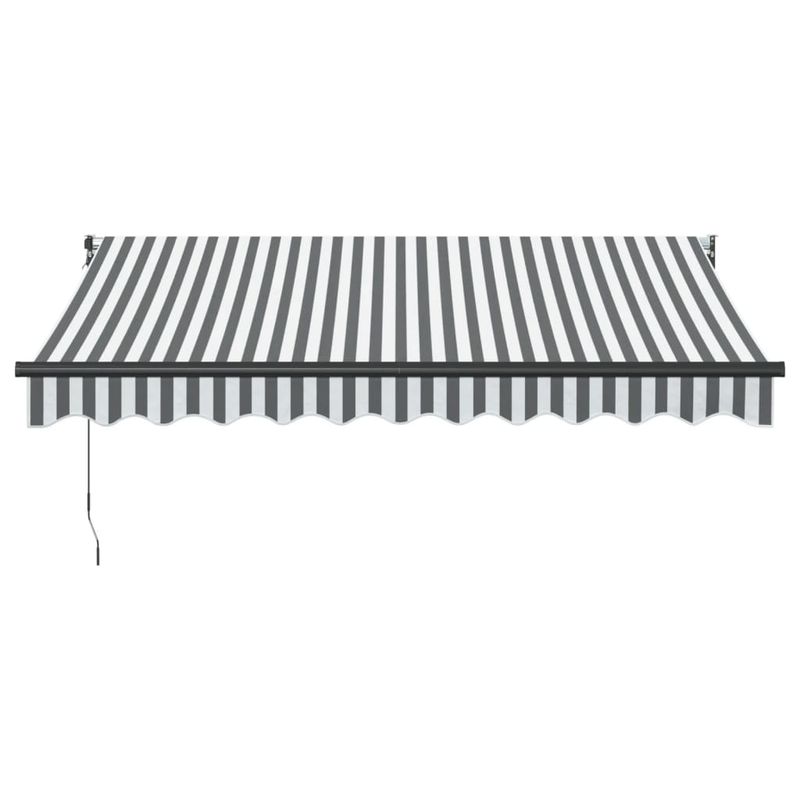 Casa si Gradina - Gradina si terasa - Umbrele si pavilioane - Umbrele - Copertina retractabila antracit/alb, 3x2,5 m, textil/aluminiu - Infinity.ro