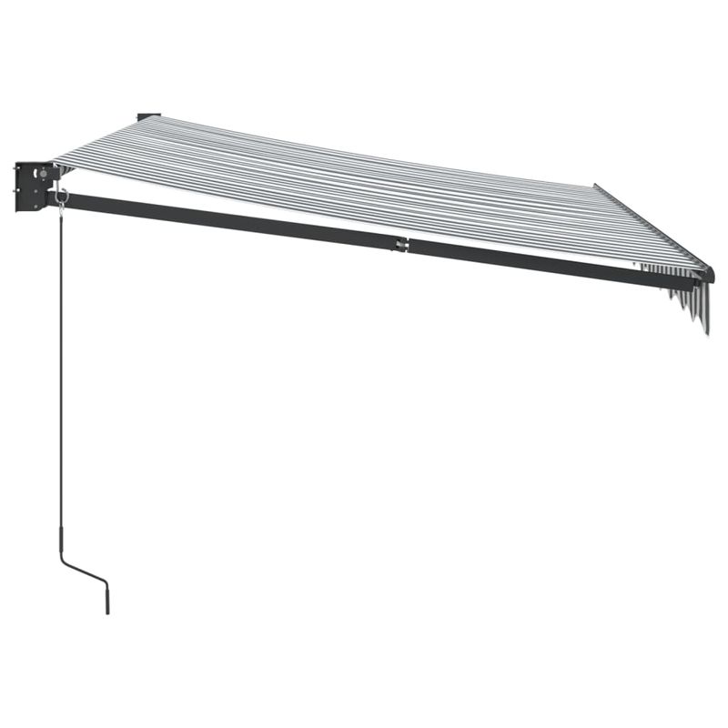 Casa si Gradina - Gradina si terasa - Umbrele si pavilioane - Umbrele - Copertina retractabila antracit/alb, 3x2,5 m, textil/aluminiu - Infinity.ro