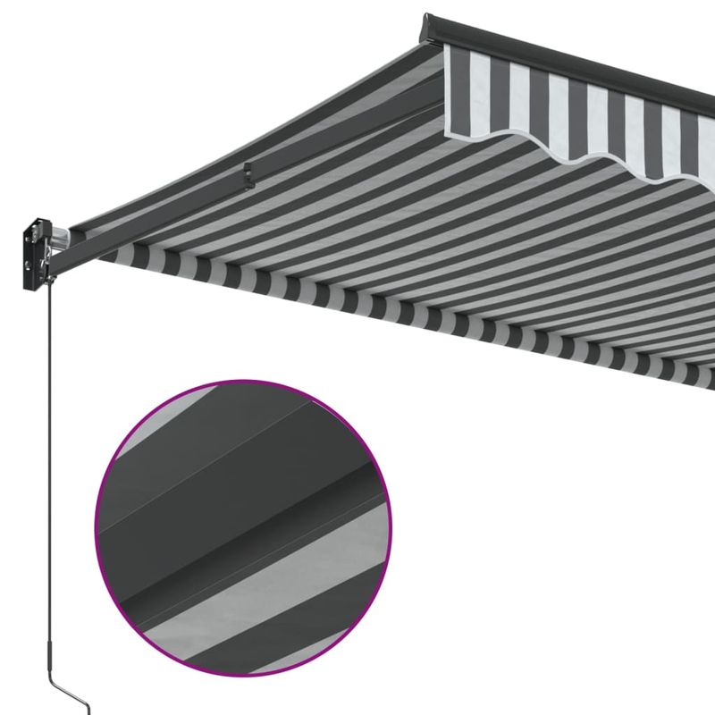 Casa si Gradina - Gradina si terasa - Umbrele si pavilioane - Umbrele - Copertina retractabila antracit/alb, 3x2,5 m, textil/aluminiu - Infinity.ro