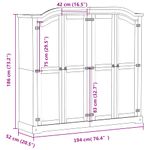 Casa si Gradina - Mobilier - Dulapuri si sifoniere - Sifoniere - Sifonier „Corona”, alb, 194x52x186 cm, lemn masiv de pin - Infinity.ro