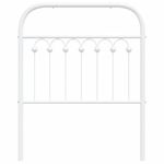 Casa si Gradina - Mobilier - Paturi si accesorii - Accesorii paturi - Tablie de pat metalica, alb, 75 cm - Infinity.ro