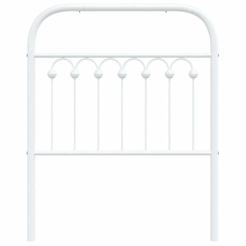 Casa si Gradina - Mobilier - Paturi si accesorii - Accesorii paturi - Tablie de pat metalica, alb, 75 cm - Infinity.ro