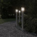 Casa si Gradina - Corpuri si surse de iluminat - Iluminat exterior - Felinare - Lampa exterioara de podea, argintiu, 110 cm, otel inoxidabil - Infinity.ro