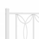 Casa si Gradina - Mobilier - Paturi si accesorii - Paturi - Cadru de pat din metal cu tablie, alb, 107x203 cm - Infinity.ro