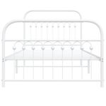 Casa si Gradina - Mobilier - Paturi si accesorii - Paturi - Cadru de pat metalic cu tablie de cap/picioare, alb, 100x190 cm - Infinity.ro