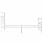 Casa si Gradina - Mobilier - Paturi si accesorii - Paturi - Cadru de pat metalic cu tablie de cap/picioare, alb, 100x190 cm - Infinity.ro