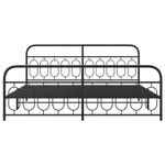 Casa si Gradina - Mobilier - Paturi si accesorii - Paturi - Cadru pat metalic cu tablii de cap/picioare, negru, 200x200 cm - Infinity.ro