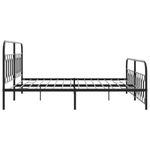 Casa si Gradina - Mobilier - Paturi si accesorii - Paturi - Cadru pat metalic cu tablii de cap/picioare, negru, 200x200 cm - Infinity.ro