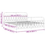 Casa si Gradina - Mobilier - Paturi si accesorii - Paturi - Cadru pat metalic cu tablii de cap/picioare, negru, 200x200 cm - Infinity.ro