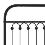 Casa si Gradina - Mobilier - Paturi si accesorii - Accesorii paturi - Tablie de pat metalica, negru, 193 cm - Infinity.ro
