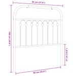 Casa si Gradina - Mobilier - Paturi si accesorii - Accesorii paturi - Tablie de pat metalica, alb, 90 cm - Infinity.ro