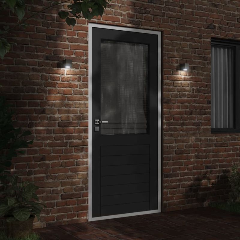 Casa si Gradina - Corpuri si surse de iluminat - Iluminat exterior - Felinare - Lampa exterioara de perete, negru, aluminiu turnat sub presiune - Infinity.ro