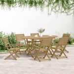 Casa si Gradina - Gradina si terasa - Mobilier exterior - Seturi mobila gradina - Set mobilier de gradina, 7 piese, lemn masiv de acacia - Infinity.ro