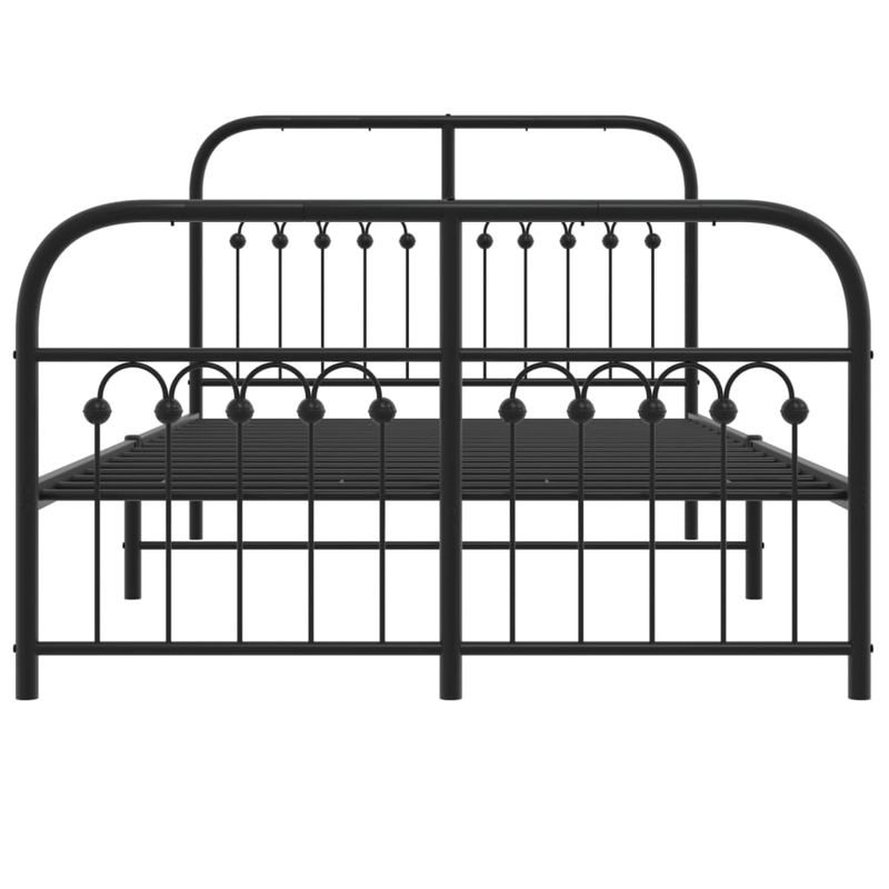 Casa si Gradina - Mobilier - Paturi si accesorii - Paturi - Cadru pat metalic cu tablie de cap/picioare, negru, 120x200 cm - Infinity.ro