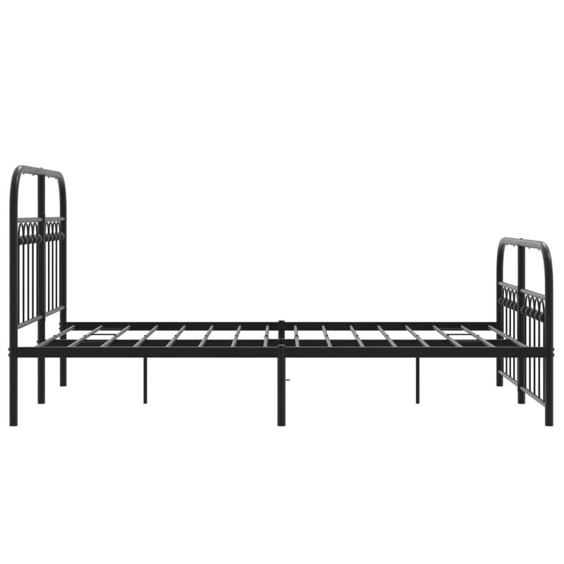 Casa si Gradina - Mobilier - Paturi si accesorii - Paturi - Cadru pat metalic cu tablie de cap/picioare, negru, 120x200 cm - Infinity.ro