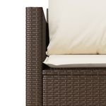 Casa si Gradina - Gradina si terasa - Mobilier exterior - Seturi mobila gradina - Set bistro cu perne, 3 piese, maro, poliratan - Infinity.ro