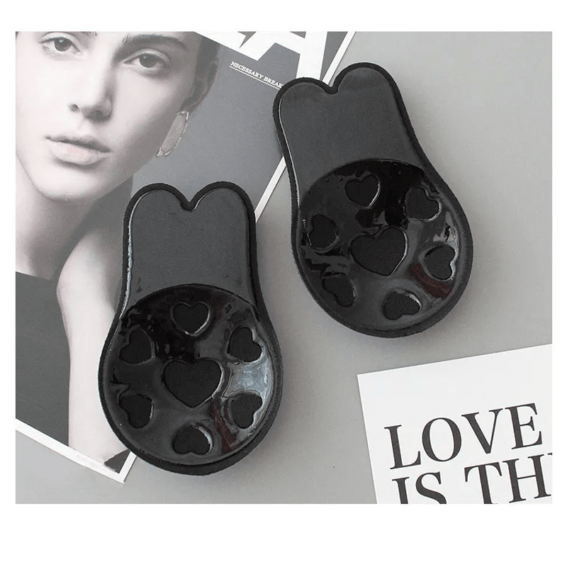 Fashion, accesorii si bijuterii - Femei - Lenjerie si pijamale femei - Lenjerie intima femei - Set 2 x Pernite din silicon pentru sani cu efect de push up negre marime L - Infinity.ro