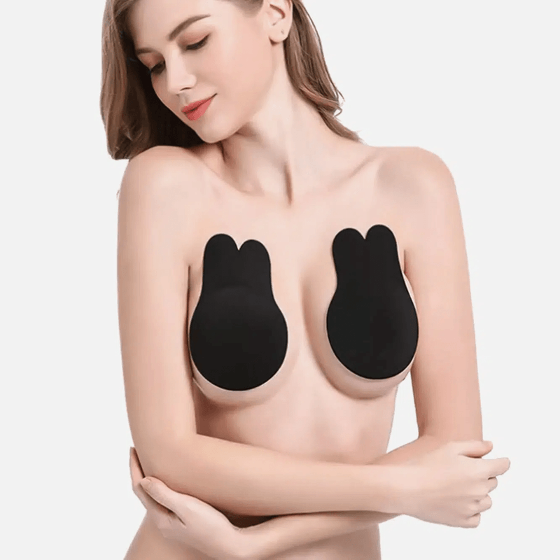 Fashion, accesorii si bijuterii - Femei - Lenjerie si pijamale femei - Lenjerie intima femei - Set 2 x Pernite din silicon pentru sani cu efect de push up negre marime L - Infinity.ro
