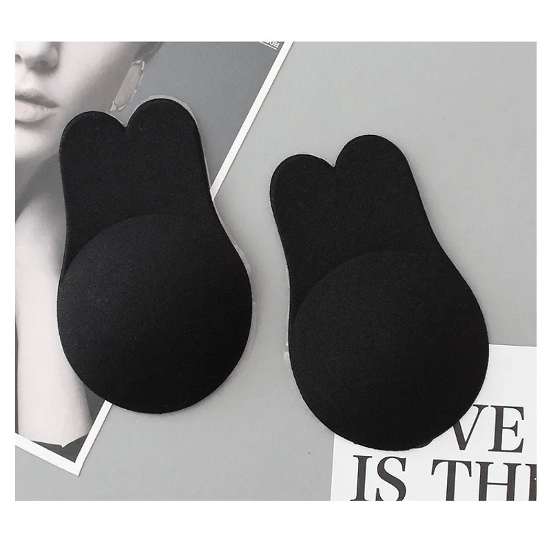 Fashion, accesorii si bijuterii - Femei - Lenjerie si pijamale femei - Lenjerie intima femei - Set 2 x Pernite din silicon pentru sani cu efect de push up negre marime L - Infinity.ro