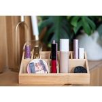 Ingrijire personala si Cosmetice - Machiaj - Portfarduri si genti cosmetice - Organizator Cosmetice din Bambus cu 10 Compartimente + organizator pentru dischete cu capac din bambus. - Infinity.ro