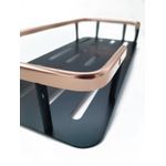 Casa si Gradina - Mobilier - Biblioteci si rafturi - Rafturi - Raft pentru depozitare cu 2 etajere din metal pentru organizarea baii, bucatariei, auriu cu negru 39x31.5 CM - Infinity.ro