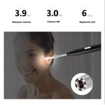 Ingrijire personala si Cosmetice - Sanatate si wellness - Aparate medicale - Dispozitive si accesorii medicale uz casnic - Dispozitiv de curatare al urechilor Otoscop cu camera HD, ilumiunare LED impermeabil, cu aplicatie Android, IOS, alb - Infinity.ro