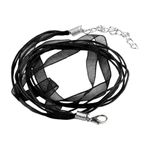 Casa si Gradina - Decoratiuni - DIY - Articole mercerie - Baza colier organza cu snur cerat Crisalida, 43 cm, Negru - Infinity.ro