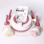 Casa si Gradina - Decoratiuni - DIY - Articole mercerie - Masina de tricotat caciuli, fulare, manusi, pentru copii, 22 de ace, accesorii fire de lana, croseta, ac, picioruse, DIY - Infinity.ro