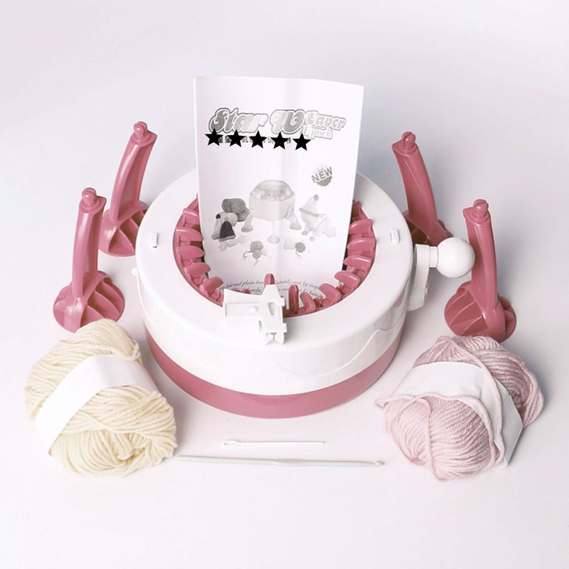 Casa si Gradina - Decoratiuni - DIY - Articole mercerie - Masina de tricotat caciuli, fulare, manusi, pentru copii, 22 de ace, accesorii fire de lana, croseta, ac, picioruse, DIY - Infinity.ro
