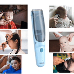 Ingrijire personala si Cosmetice - Aparate & accesorii ingrijire personala - Aparate de ras si tuns - Aparate de tuns - Aparat de tuns, copii/bebelusi/adulti, incarcare USB, impermeabil, compartiment de stocare a parului, culoare albastru - Infinity.ro