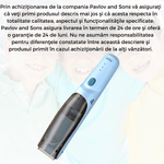 Ingrijire personala si Cosmetice - Aparate & accesorii ingrijire personala - Aparate de ras si tuns - Aparate de tuns - Aparat de tuns, copii/bebelusi/adulti, incarcare USB, impermeabil, compartiment de stocare a parului, culoare albastru - Infinity.ro