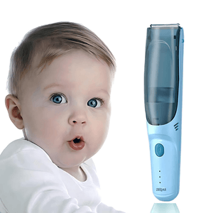 Aparat de tuns, copii/bebelusi/adulti, incarcare USB, impermeabil, compartiment de stocare a parului, culoare albastru