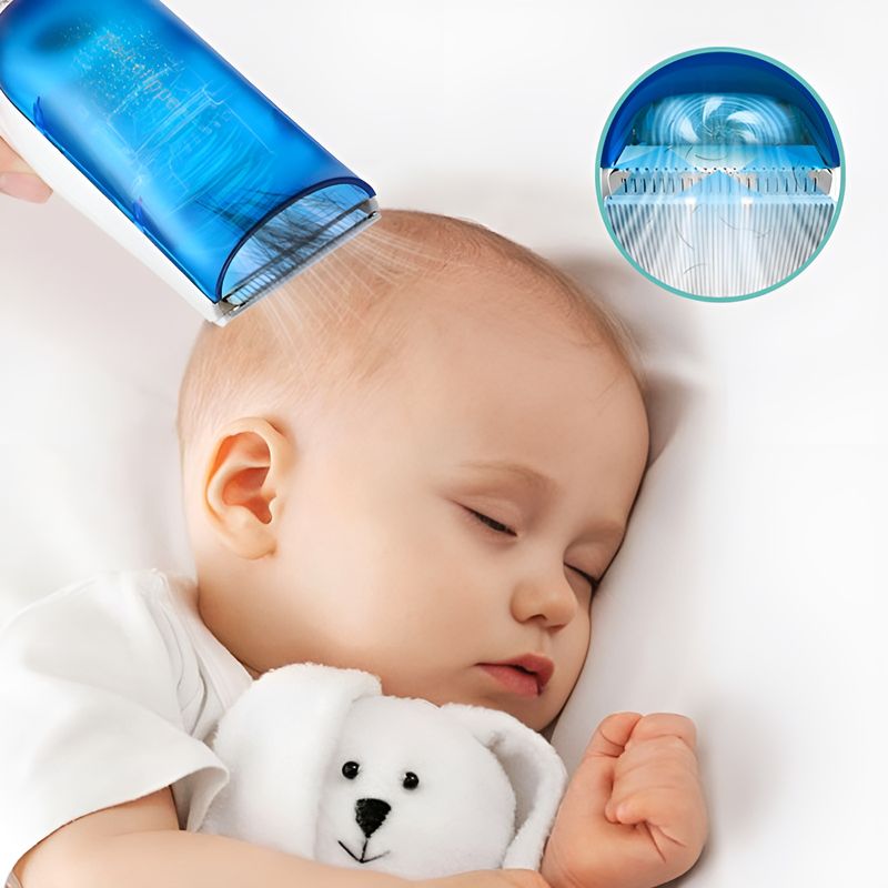 Ingrijire personala si Cosmetice - Aparate & accesorii ingrijire personala - Aparate de ras si tuns - Aparate de tuns - Aparat de tuns, copii/bebelusi/adulti, incarcare USB, impermeabil, compartiment de stocare a parului, culoare albastru - Infinity.ro