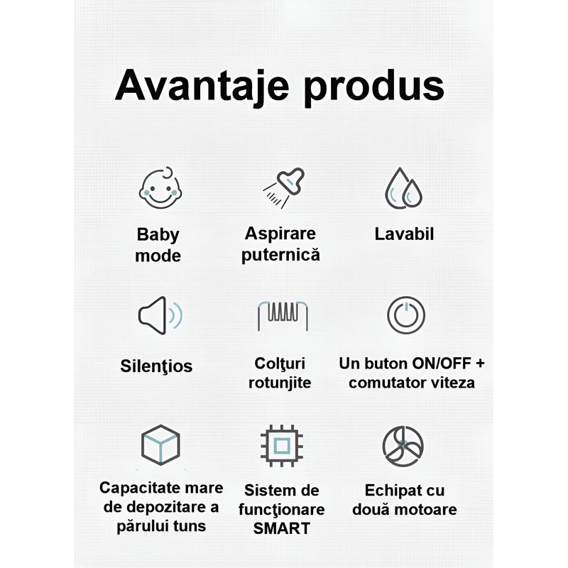 Ingrijire personala si Cosmetice - Aparate & accesorii ingrijire personala - Aparate de ras si tuns - Aparate de tuns - Aparat de tuns, copii/bebelusi/adulti, incarcare USB, impermeabil, compartiment de stocare a parului, culoare albastru - Infinity.ro