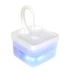 Petshop - Accesorii petshop - Castroane si adapatori - Dispenser automat apa pentru caini/pisici, plastic, foarte silentios, capacitate 2l, lumina LED, patrat, transparent - Infinity.ro