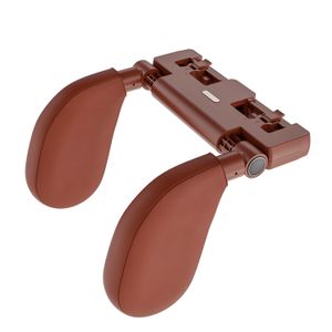 Suport ergonomic din piele naturala, tip tetiera auto, pentru copii si adulti, cu spuma de memorie, reglabila, maro