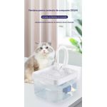 Petshop - Accesorii petshop - Castroane si adapatori - Dispenser automat apa pentru caini/pisici, plastic, foarte silentios, capacitate 2l, lumina LED, patrat, transparent - Infinity.ro