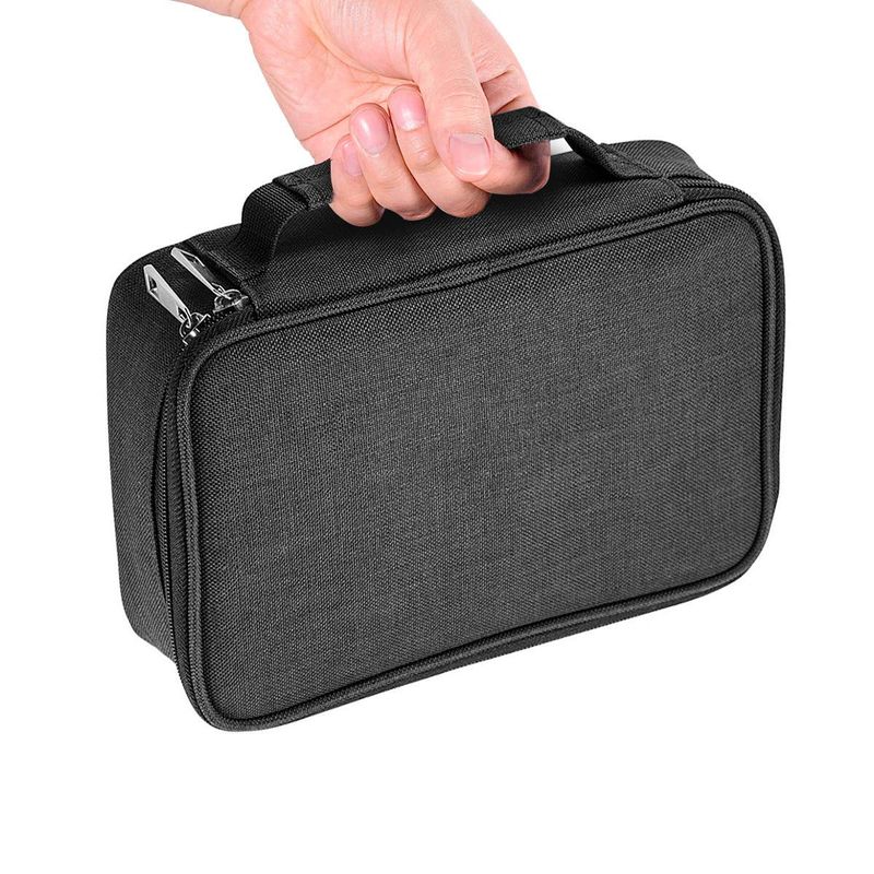 Carti si Birotica - Rechizite - Penare - Penar tip geanta cu 4 compartimente, incapator, capacitate 72 accesorii, culoare negru, dimensiuni 22,5*15*6,5 cm - Infinity.ro