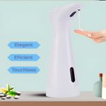 Casa si Gradina - Sanitare - Suporturi si accesorii baie - Dispensere - Dozator automat de sapun lichid, senzor Touchless, confectionat din plastic ABS + PC ecologic, alb, capacitate 200 ml - Infinity.ro