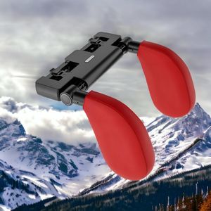Suport ergonomic din piele naturala, tip tetiera auto, pentru copii si adulti, cu spuma de memorie, reglabila, rosu