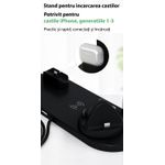 Laptop, Telefoane si Tablete - Telefoane mobile si accesorii - Accesorii Telefoane - Incarcatoare telefoane - Incarcator wireless 4 in 1, compatibil cu toate seriile Apple & Android, incarcare rapida 10 W, ABS, negru - Infinity.ro
