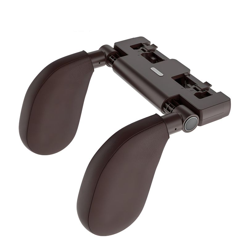 Auto si Moto - Piese auto si accesorii - Interior auto - Accesorii interior - Suport ergonomic din piele naturala, tetiera auto, pentru copii si adulti, cu spuma de memorie, reglabila, maro inchis - Infinity.ro