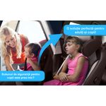 Auto si Moto - Piese auto si accesorii - Interior auto - Accesorii interior - Suport ergonomic din piele naturala, tetiera auto, pentru copii si adulti, cu spuma de memorie, reglabila, maro inchis - Infinity.ro