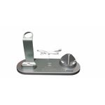Laptop, Telefoane si Tablete - Telefoane mobile si accesorii - Accesorii Telefoane - Incarcatoare telefoane - Incarcator wireless 3 in 1, statie de incarcare rapida 10 W, pentru Apple iWatch, iPhone, Samsung Galaxy, argintiu - Infinity.ro