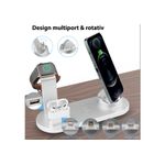 Laptop, Telefoane si Tablete - Telefoane mobile si accesorii - Accesorii Telefoane - Incarcatoare telefoane - Incarcator wireless 3 in 1, statie de incarcare rapida 10 W, pentru Apple iWatch, iPhone, Samsung Galaxy, argintiu - Infinity.ro