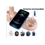 Laptop, Telefoane si Tablete - Telefoane mobile si accesorii - Accesorii Telefoane - Incarcatoare telefoane - Incarcator wireless 3 in 1, statie de incarcare rapida 10 W pentru Apple iWatch, AirPods Pro, Samsung Galaxy, roz - Infinity.ro