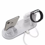 Laptop, Telefoane si Tablete - Telefoane mobile si accesorii - Accesorii Telefoane - Incarcatoare telefoane - Incarcator wireless 3 in 1, statie de incarcare rapida 10 W, pentru Apple iWatch, iPhone, Samsung Galaxy, argintiu - Infinity.ro